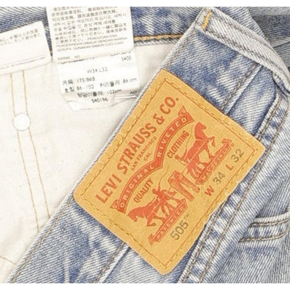 Levi's 505 Men Blue Straight Regular Jeans W34 L31