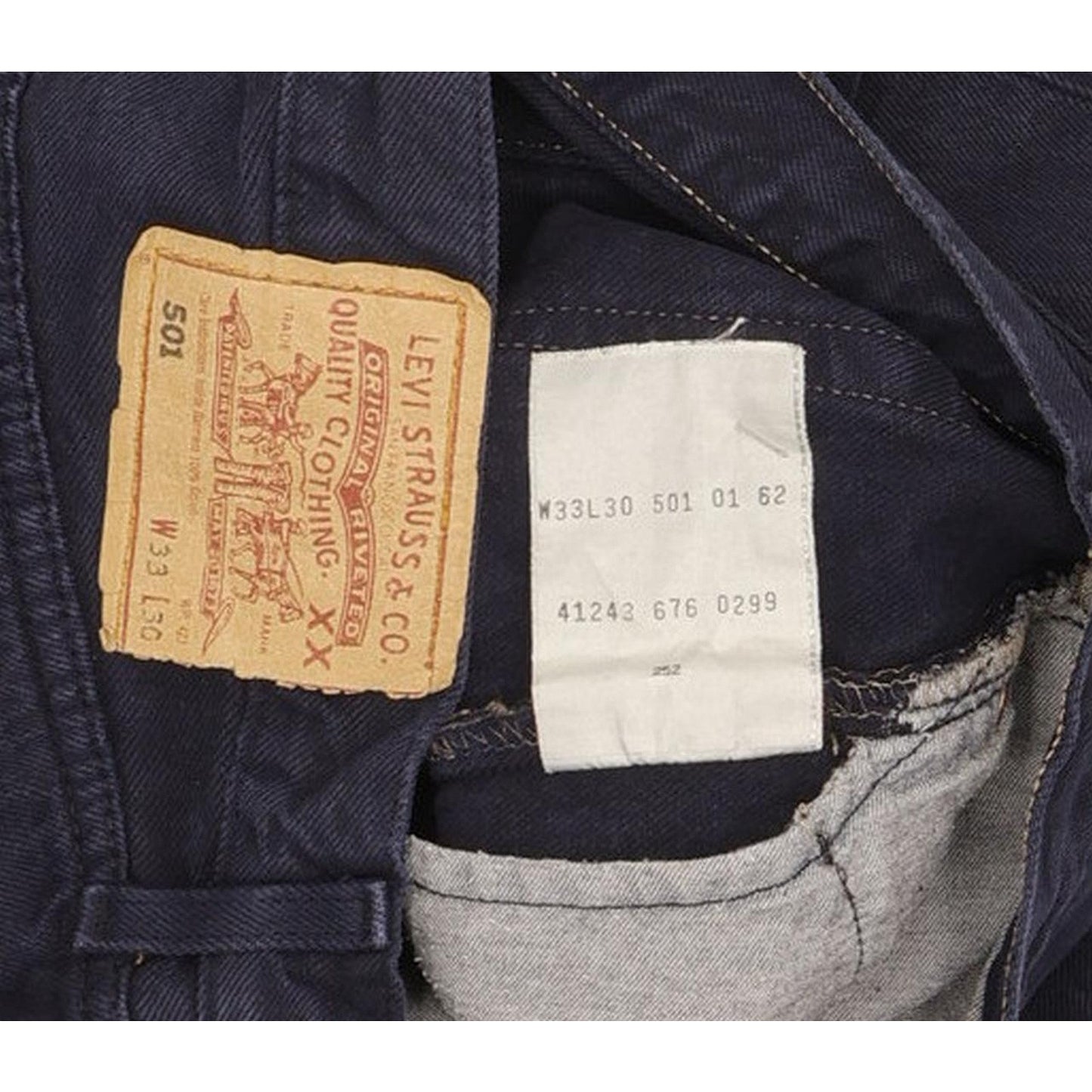 Levi's 501 Men Navy Straight Regular Jeans W32 L30