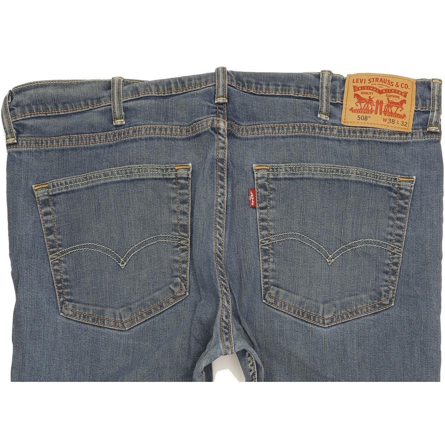 Levi's 508 Men Blue Straight Slim Stretch Jeans W38 L30
