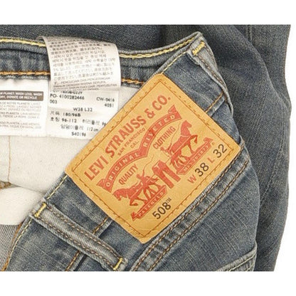 Levi's 508 Men Blue Straight Slim Stretch Jeans W38 L30
