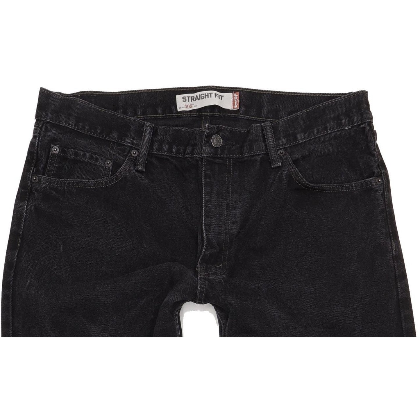Levi's 505 Men Black Straight Regular Jeans W37 L35