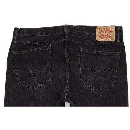 Levi's 505 Men Black Straight Regular Jeans W37 L35