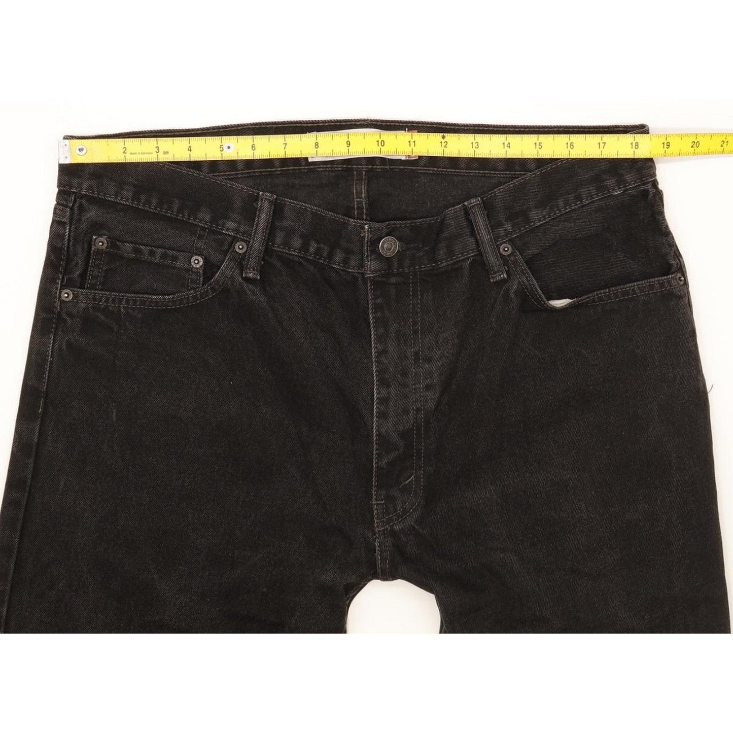Levi's 505 Men Black Straight Regular Jeans W37 L35