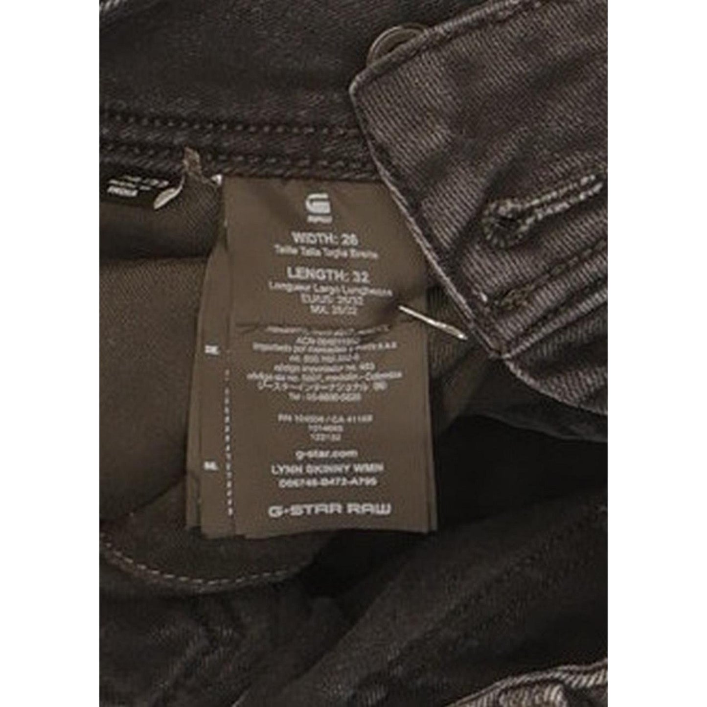 G-Star Lynn Women Black Skinny Slim Stretch Jeans W26 L31