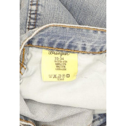 Wrangler Texas Men Blue Straight Regular Jeans W33 L34