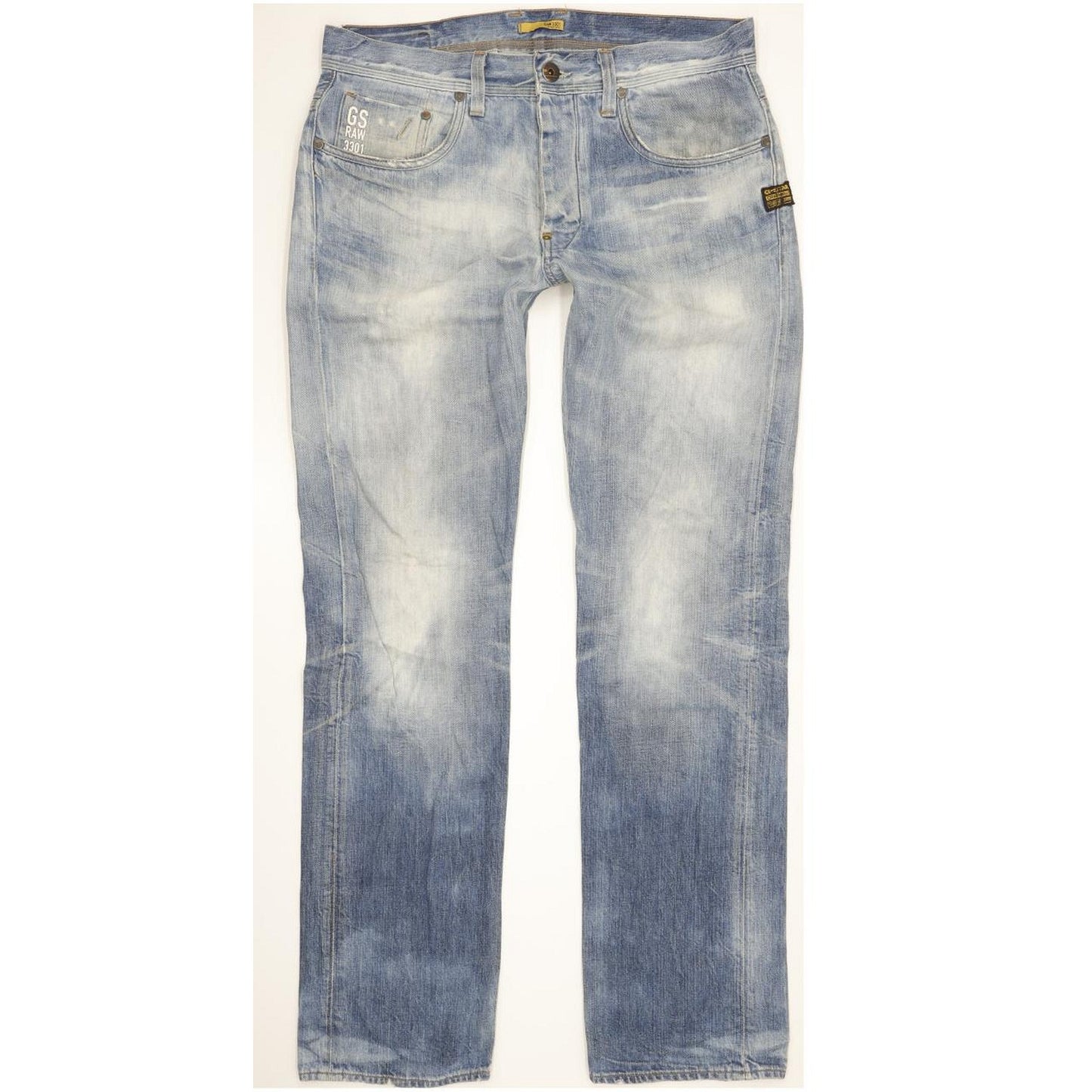 G-Star Attacc Men Blue Straight Regular Jeans W33 L34