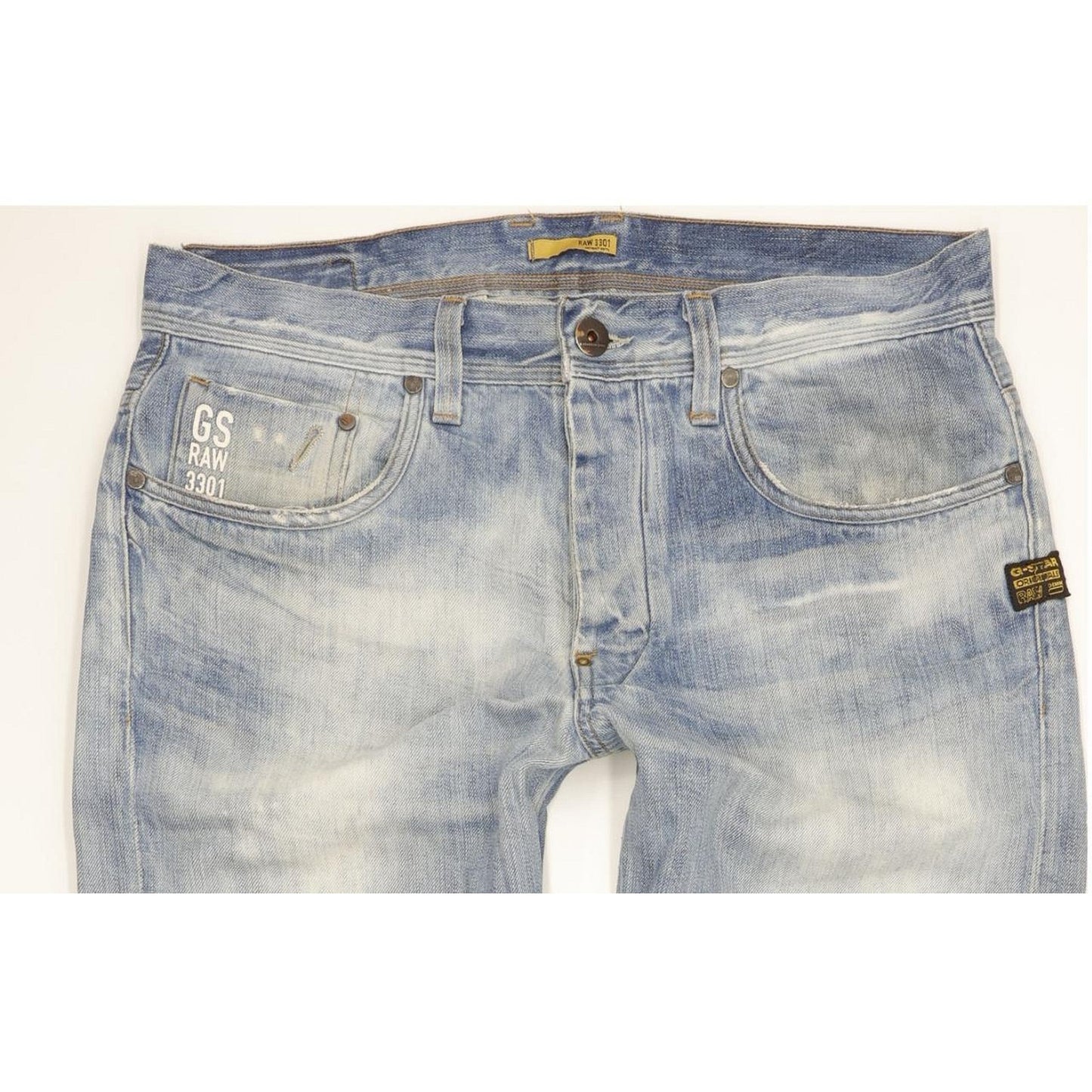 G-Star Attacc Men Blue Straight Regular Jeans W33 L34