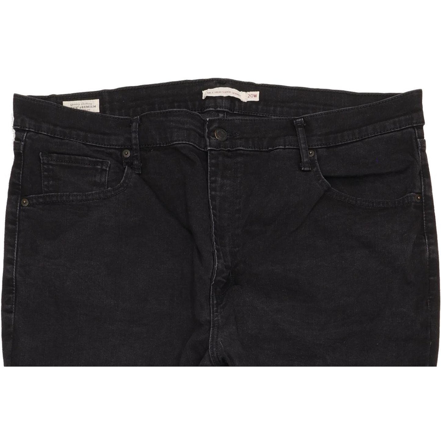 Levi's Mile Black Skinny Slim Stretch Jeans High Waisted W40 L31