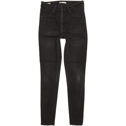 Levi's Mile Black Skinny Slim Stretch Jeans High Waisted W28 L30