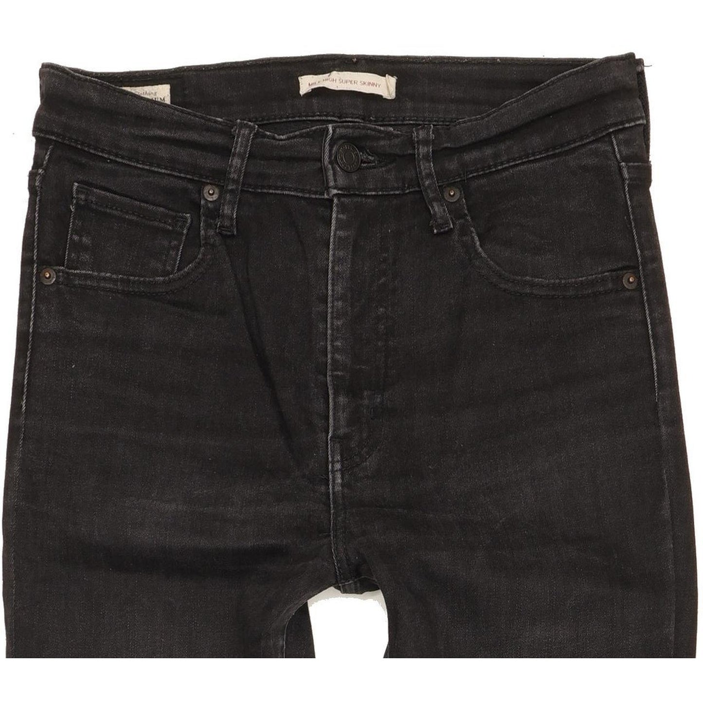 Levi's Mile Black Skinny Slim Stretch Jeans High Waisted W28 L30