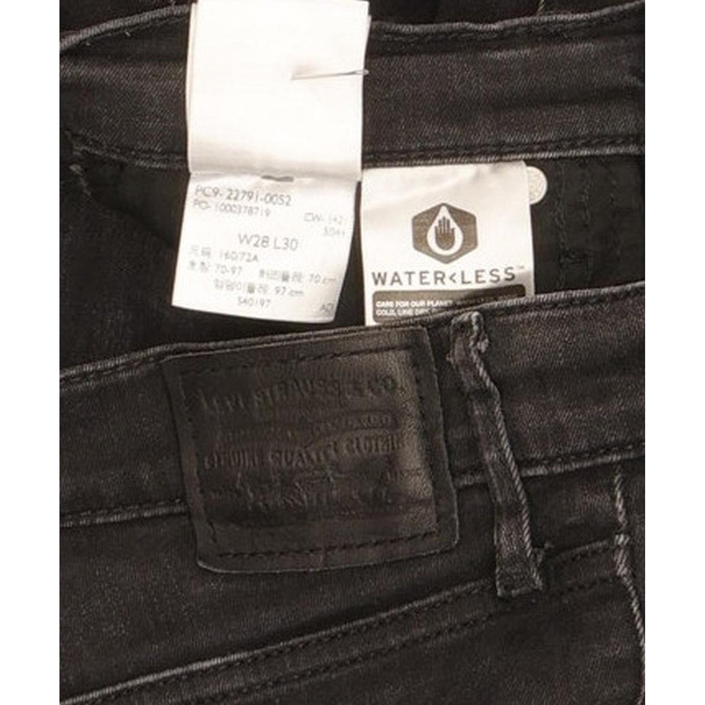Levi's Mile Black Skinny Slim Stretch Jeans High Waisted W28 L30