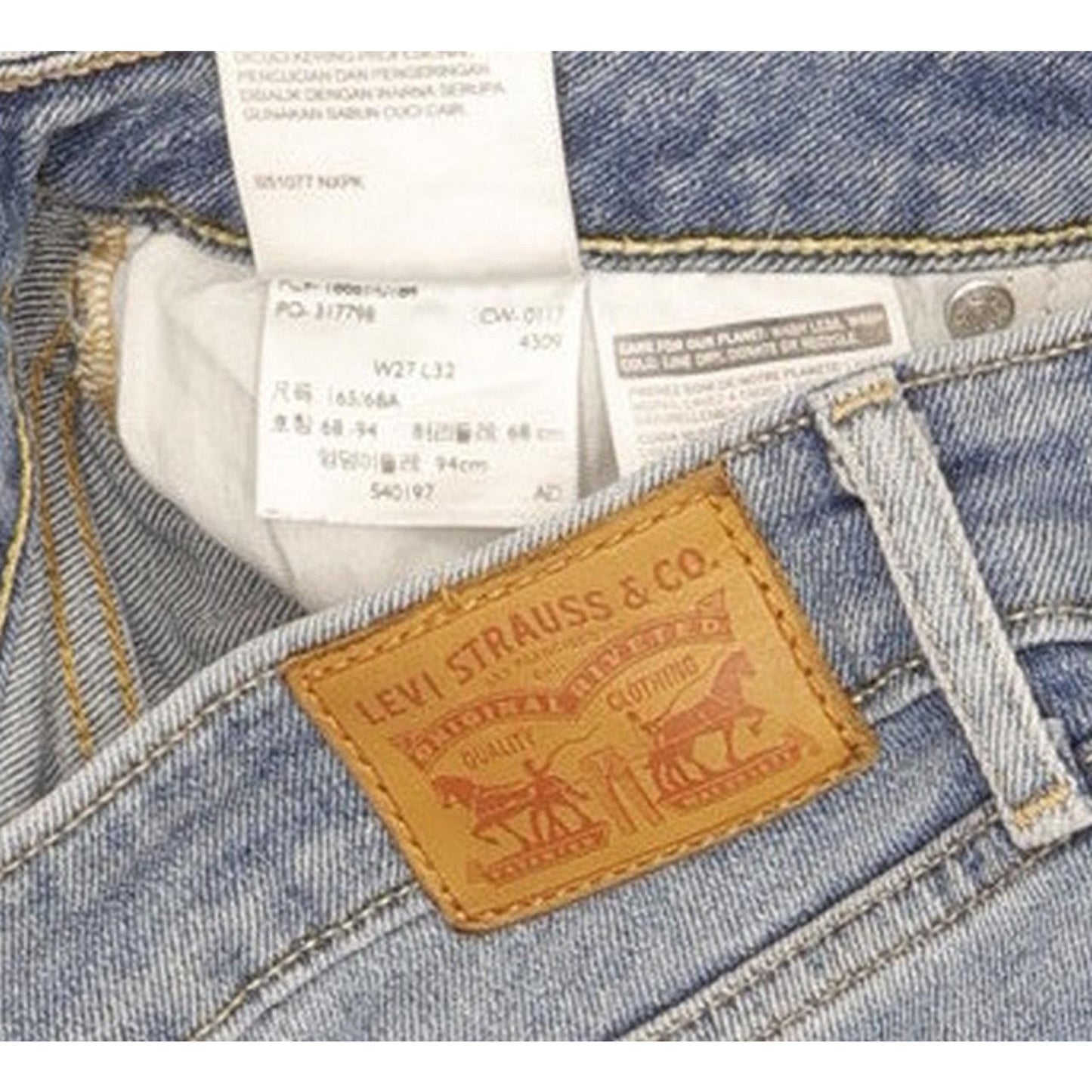 Levi's 711 Women Blue Skinny Slim Stretch Jeans W27 L27