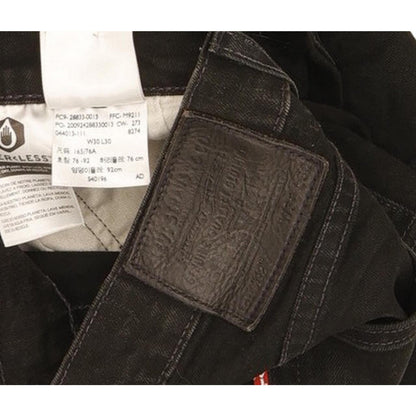 Levi's 512 Men Black Tapered Slim Stretch Jeans W30 L29