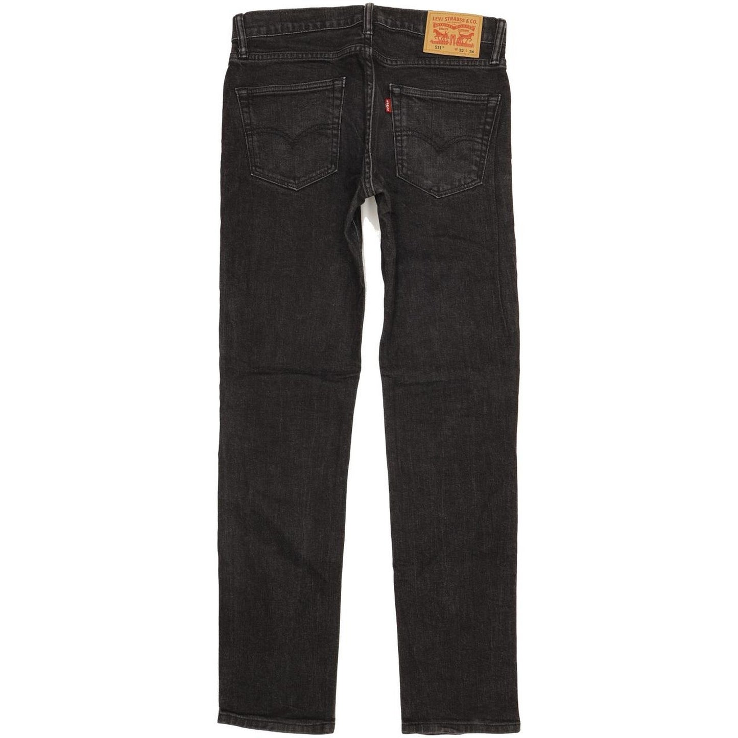 Levi's 511 Men Black Straight Slim Stretch Jeans W32 L33