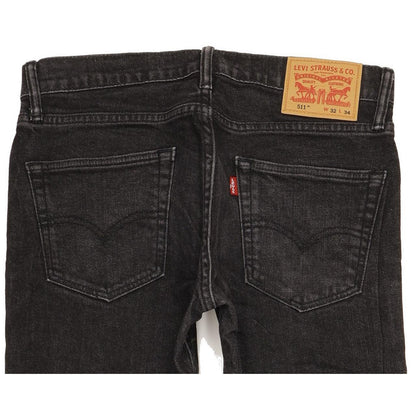Levi's 511 Men Black Straight Slim Stretch Jeans W32 L33