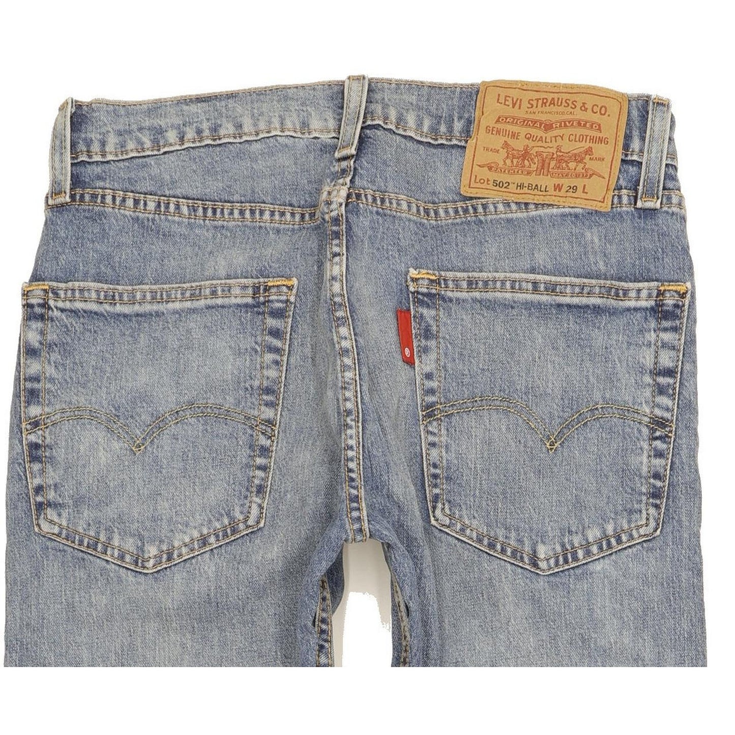 Levi's 502 Hi-Ball Men Blue Tapered Regular Stretch Jeans W29 L30