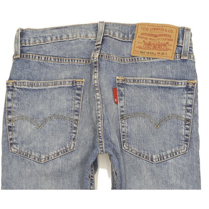 Levi's 502 Hi-Ball Men Blue Tapered Regular Stretch Jeans W29 L30