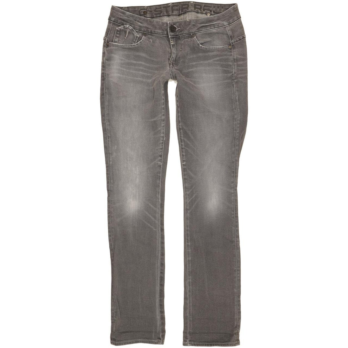 G-Star Corvet Men Grey Straight Slim Stretch Jeans W30 L34