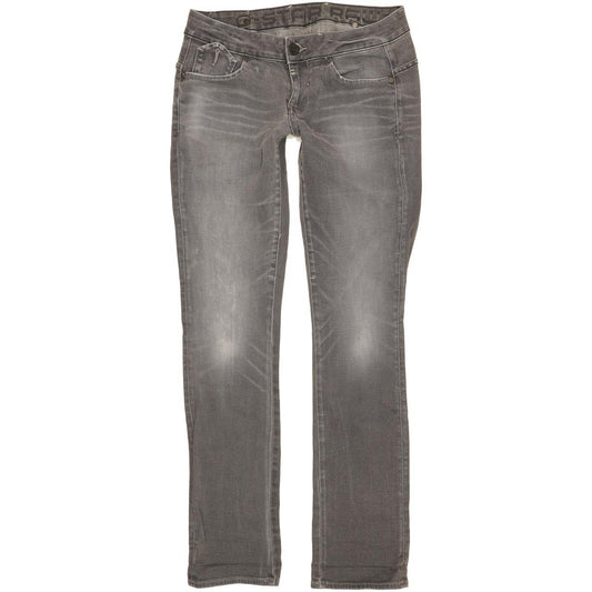 G-Star Corvet Men Grey Straight Slim Stretch Jeans W30 L34