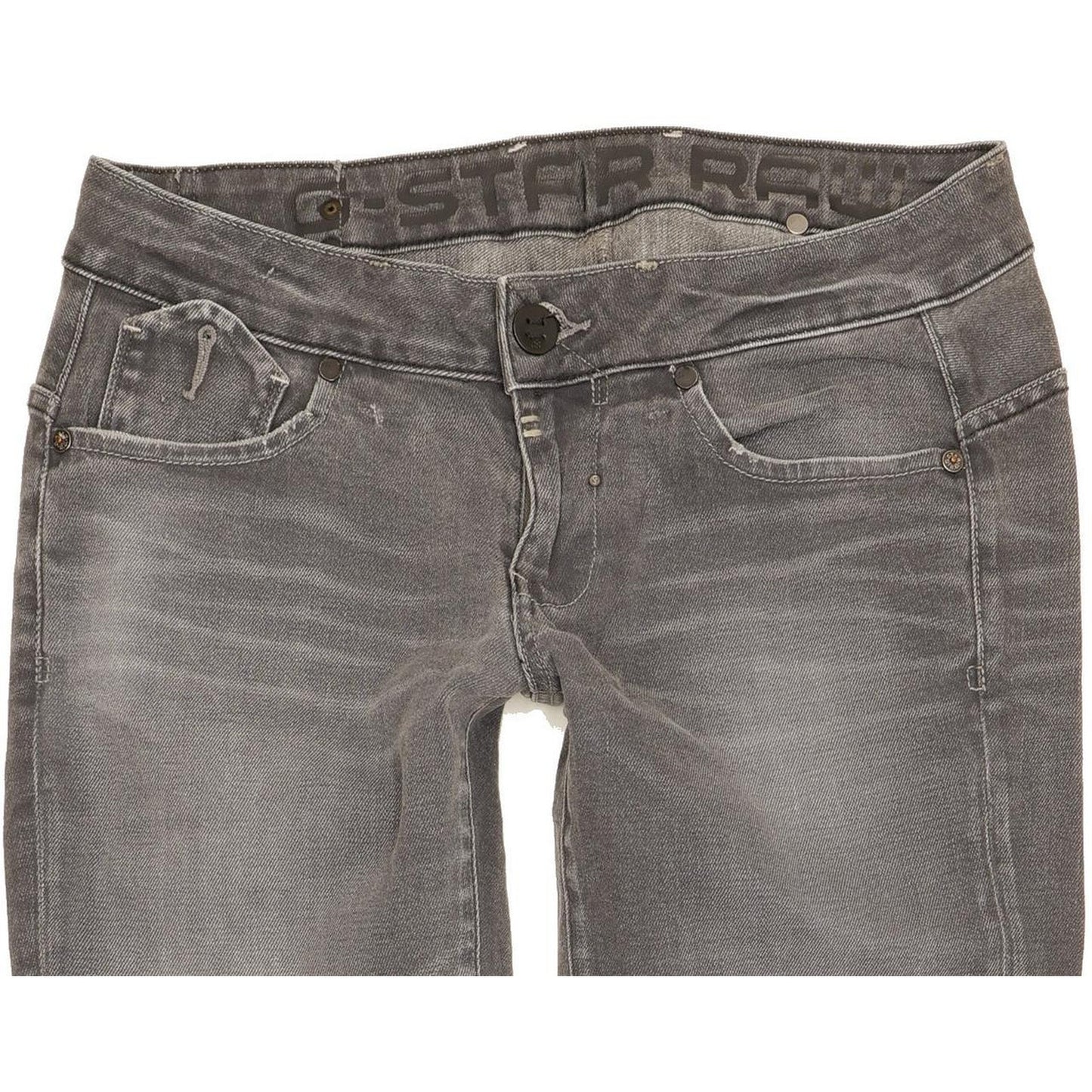 G-Star Corvet Men Grey Straight Slim Stretch Jeans W30 L34