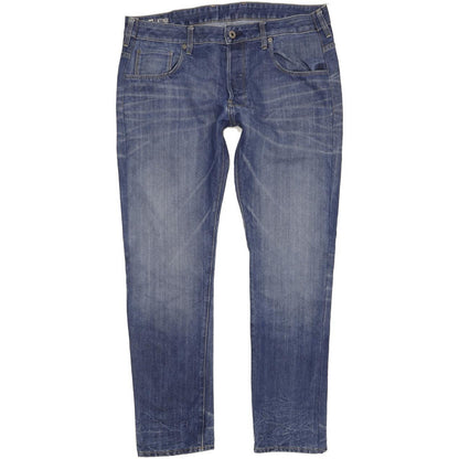 G-Star Attacc Men Blue Straight Slim Stretch Jeans W37 L31