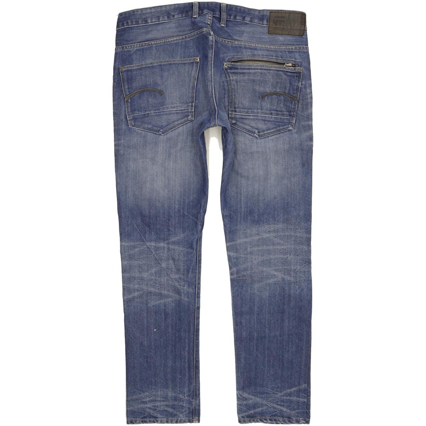 G-Star Attacc Men Blue Straight Slim Stretch Jeans W37 L31