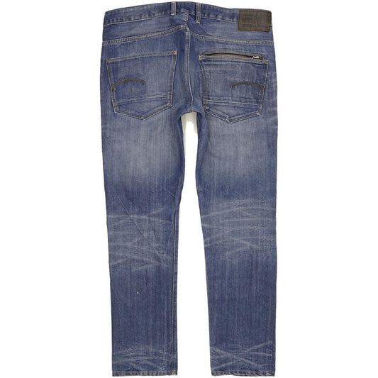 G-Star Attacc Men Blue Straight Slim Stretch Jeans W37 L31