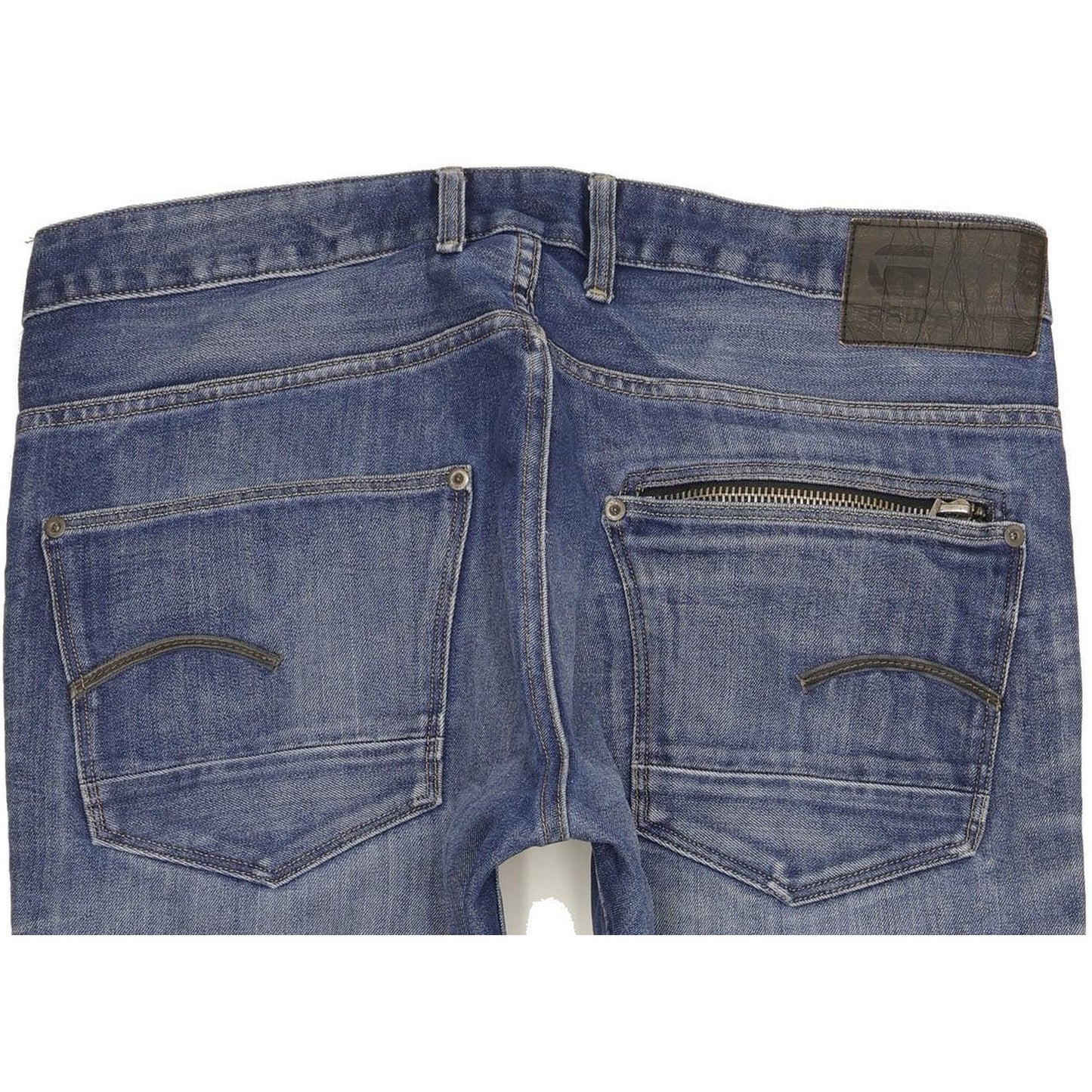 G-Star Attacc Men Blue Straight Slim Stretch Jeans W37 L31