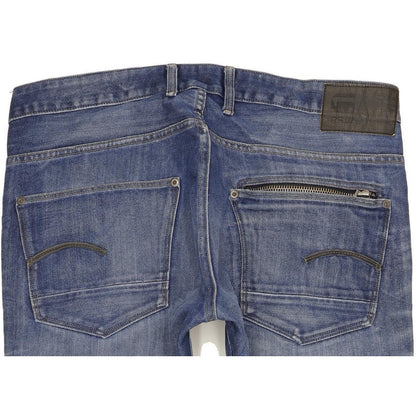 G-Star Attacc Men Blue Straight Slim Stretch Jeans W37 L31