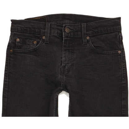 Levi's 505 Men Black Straight Regular Stretch Jeans W29 L32