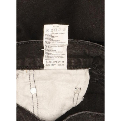 Levi's 505 Men Black Straight Regular Stretch Jeans W29 L32