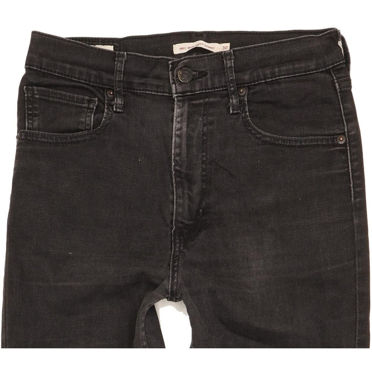 Levi's Mile Black Skinny Slim Stretch Jeans High Waisted W30 L30
