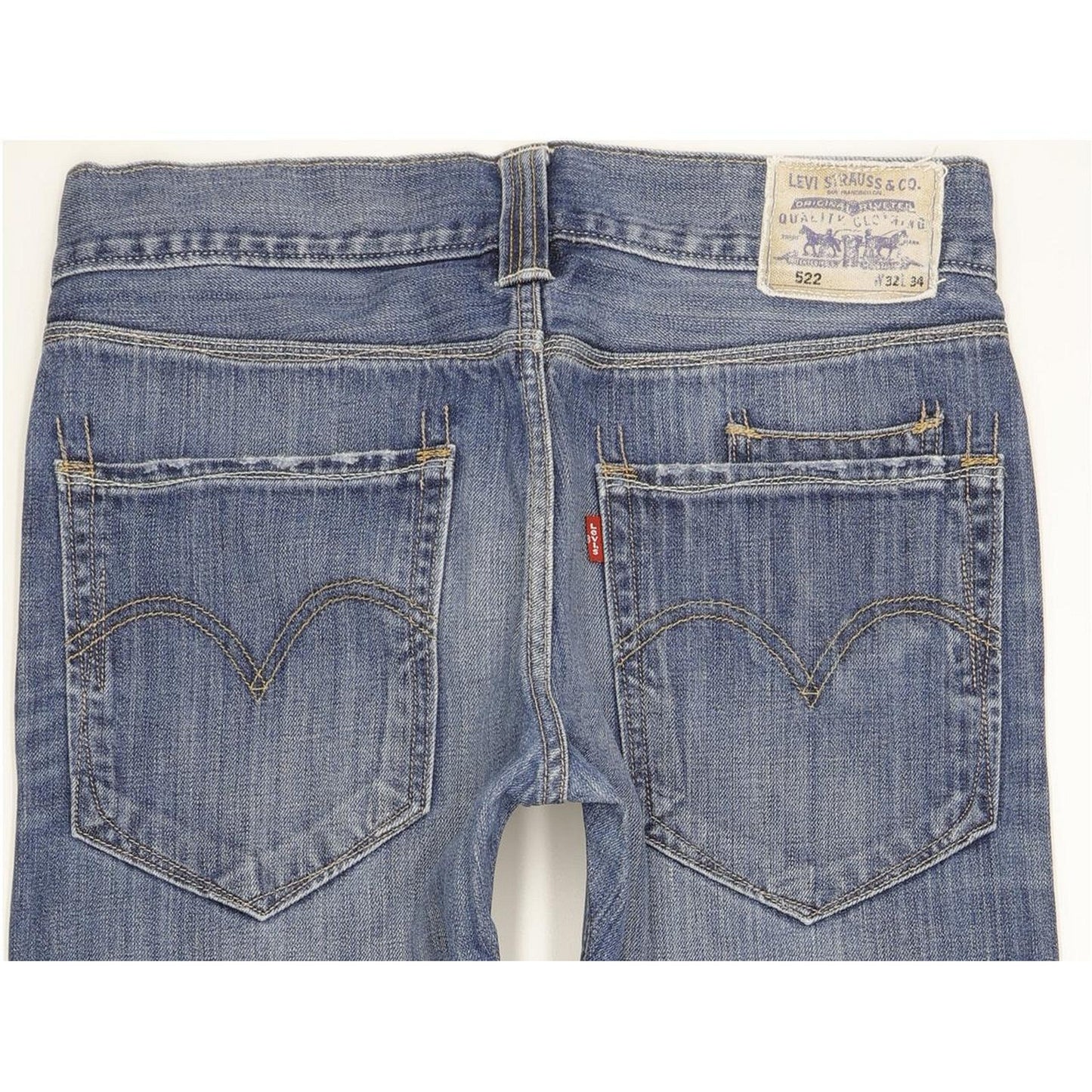 Levi's 522 Men Blue Straight Slim Jeans W32 L30