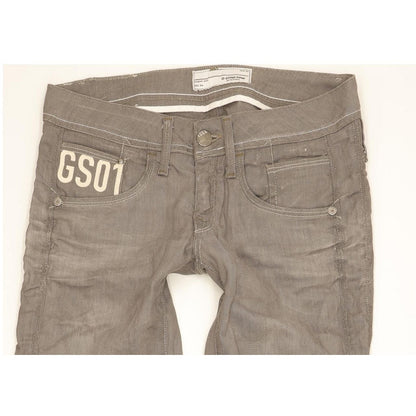 G-Star Saville Women Grey Straight Slim Stretch Jeans W29 L34