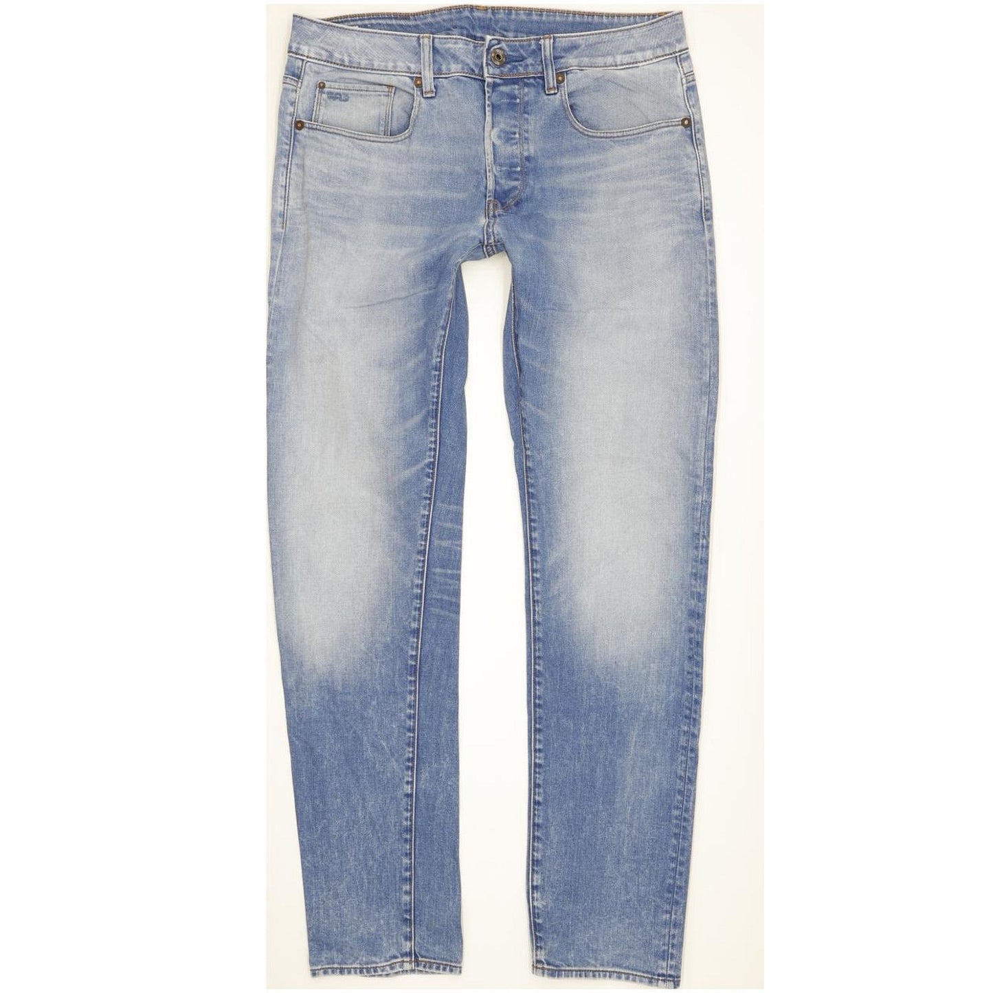 G-Star 3301 Men Blue Straight Slim Stretch Jeans W30 L32