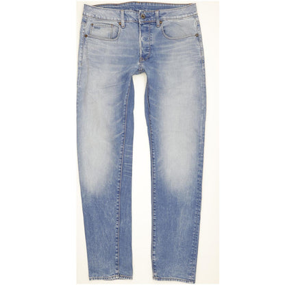 G-Star 3301 Men Blue Straight Slim Stretch Jeans W30 L32