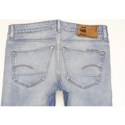 G-Star 3301 Men Blue Straight Slim Stretch Jeans W30 L32