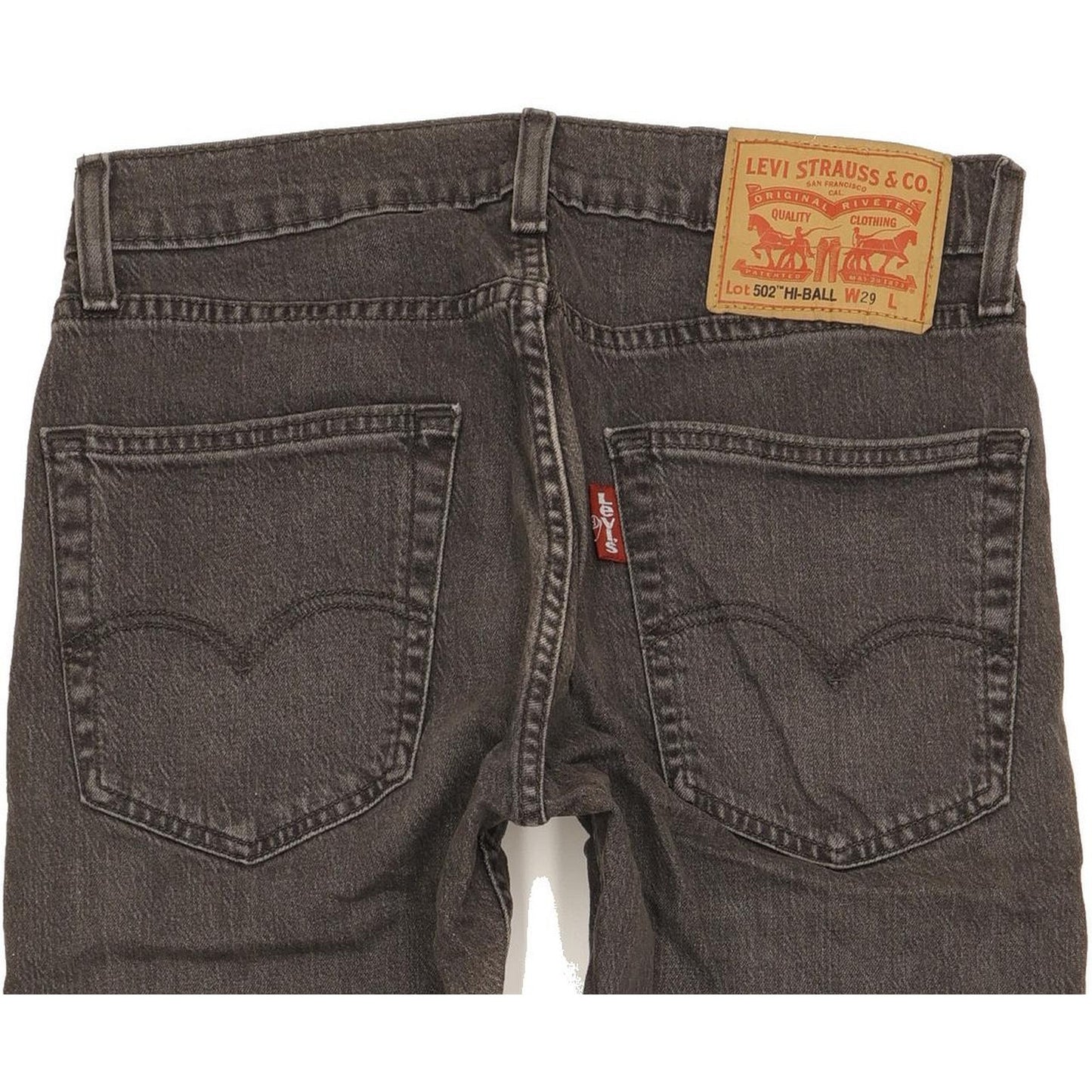 Levi's 502 Men Charcoal Tapered Regular Stretch Jeans W29 L29