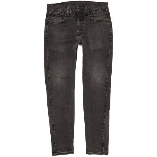 Levi's 512 Men Black Tapered Slim Stretch Jeans W32 L29