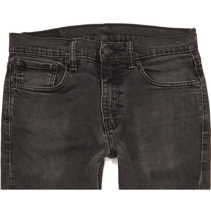 Levi's 512 Men Black Tapered Slim Stretch Jeans W32 L29