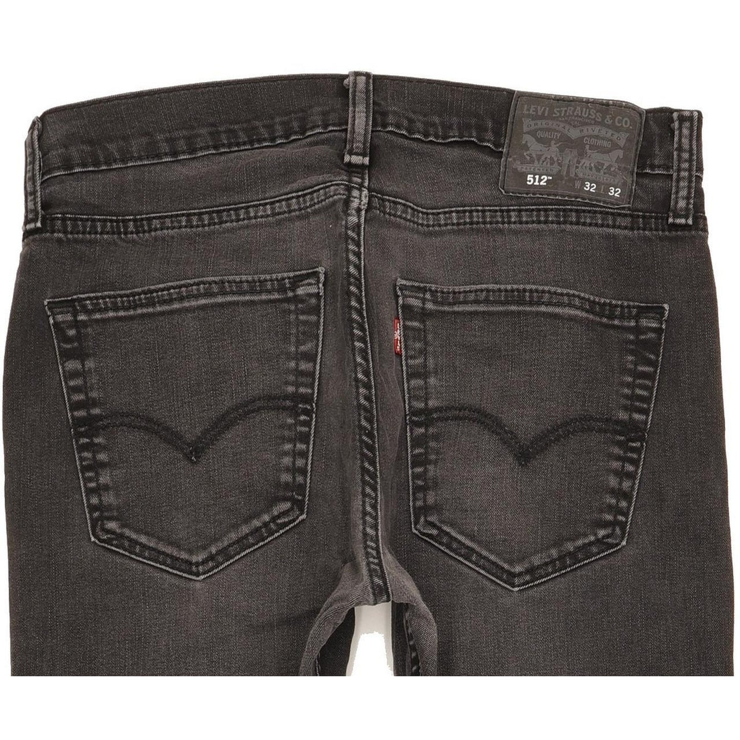 Levi's 512 Men Black Tapered Slim Stretch Jeans W32 L29