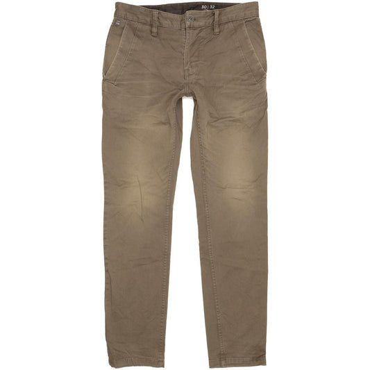G-Star Men Khaki Tapered Slim Chino Stretch Jeans W30 L31