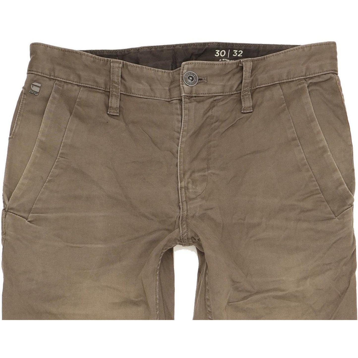G-Star Men Khaki Tapered Slim Chino Stretch Jeans W30 L31