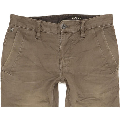 G-Star Men Khaki Tapered Slim Chino Stretch Jeans W30 L31