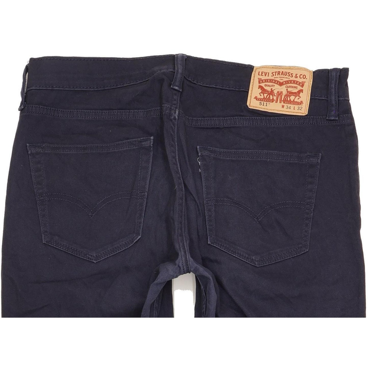 Levi's 511 Men Navy Straight Slim Stretch Jeans W34 L31