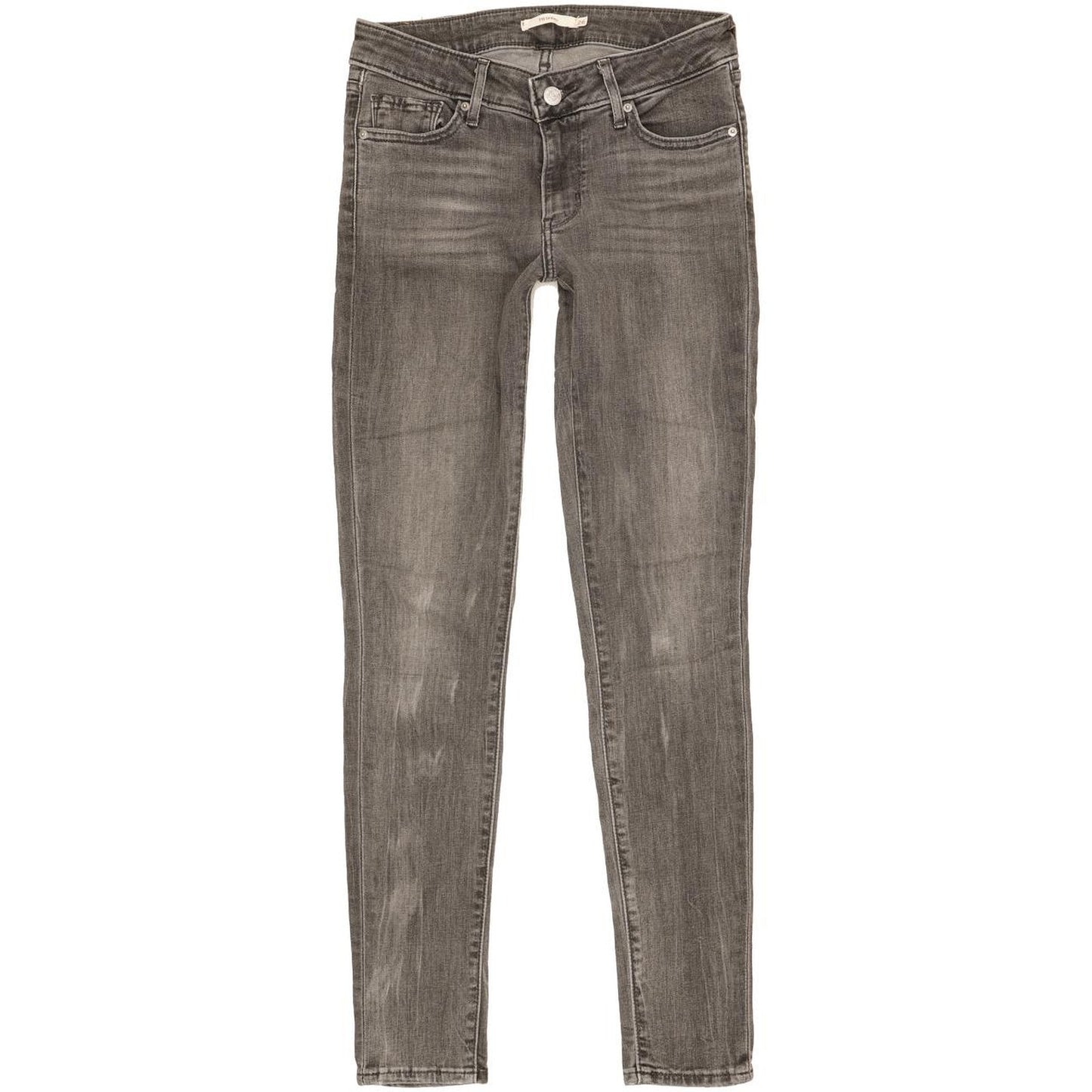 Levi's 711 Women Grey Skinny Slim Stretch Jeans W26 L30