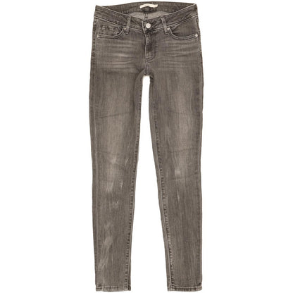 Levi's 711 Women Grey Skinny Slim Stretch Jeans W26 L30