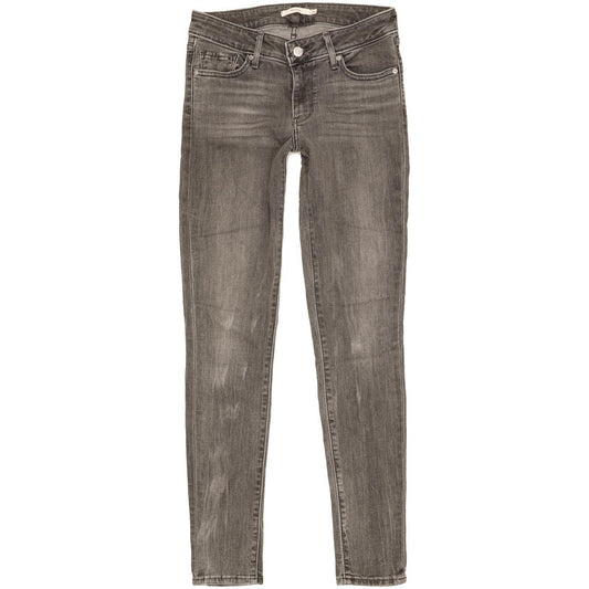 Levi's 711 Women Grey Skinny Slim Stretch Jeans W26 L30