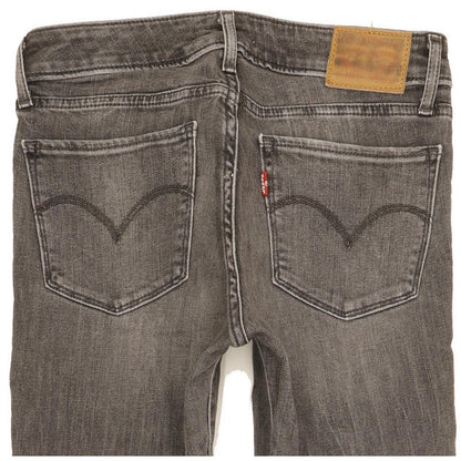 Levi's 711 Women Grey Skinny Slim Stretch Jeans W26 L30