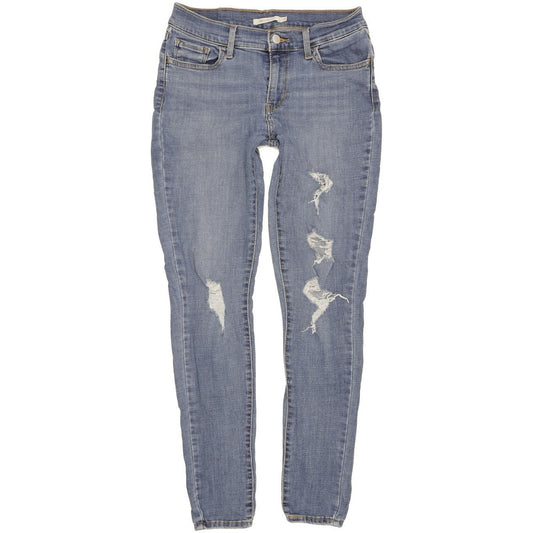 Levi's 710 Super Women Blue Skinny Slim Stretch Jeans W28 L30